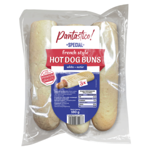 Pantastico Francia típusú, fúrt hot dog kifli 3 db-os fehér 180g